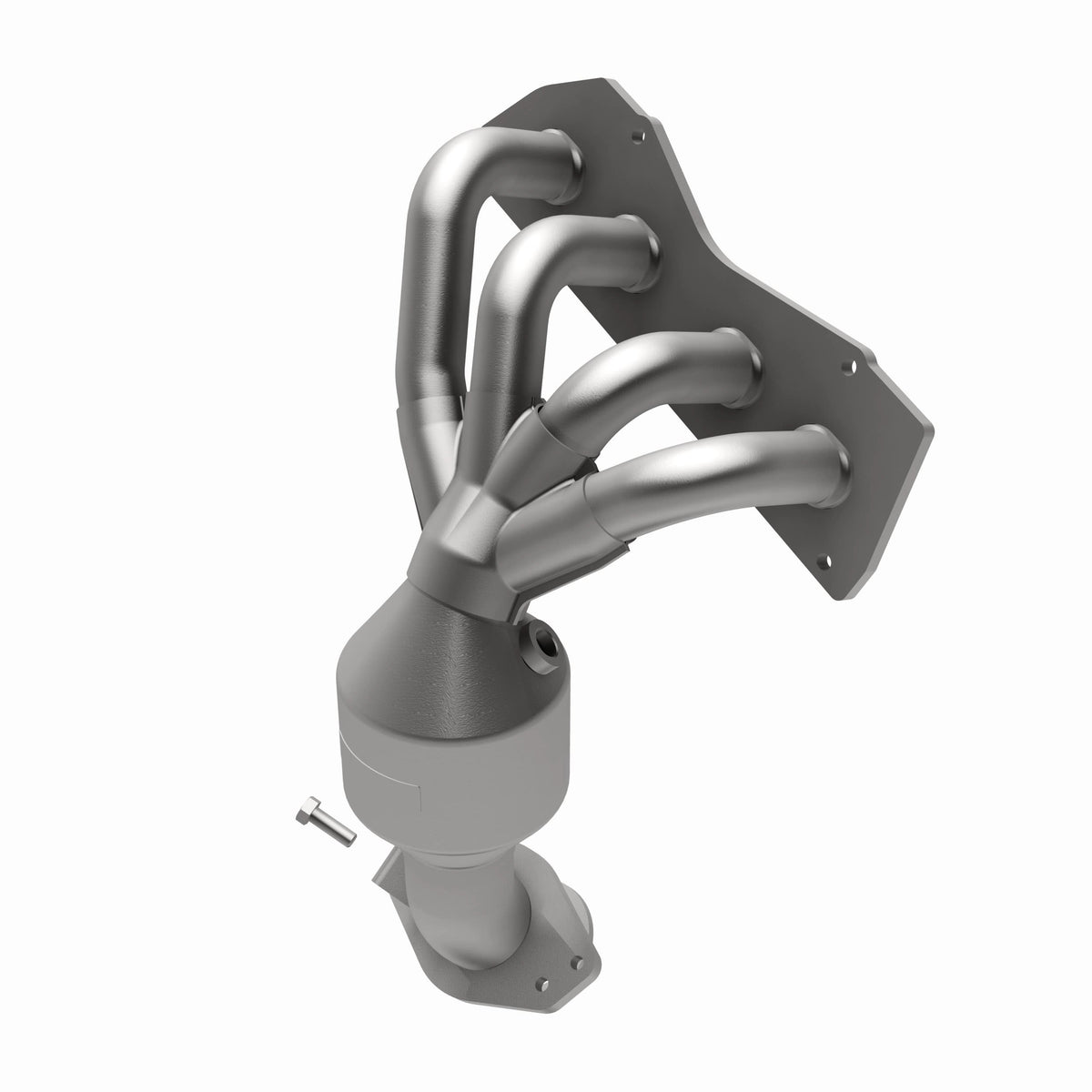 Uncoated stainless steel catalytic converter with integrated exhaust manifold from MagnaFlow Exhaust Products part number 5531542