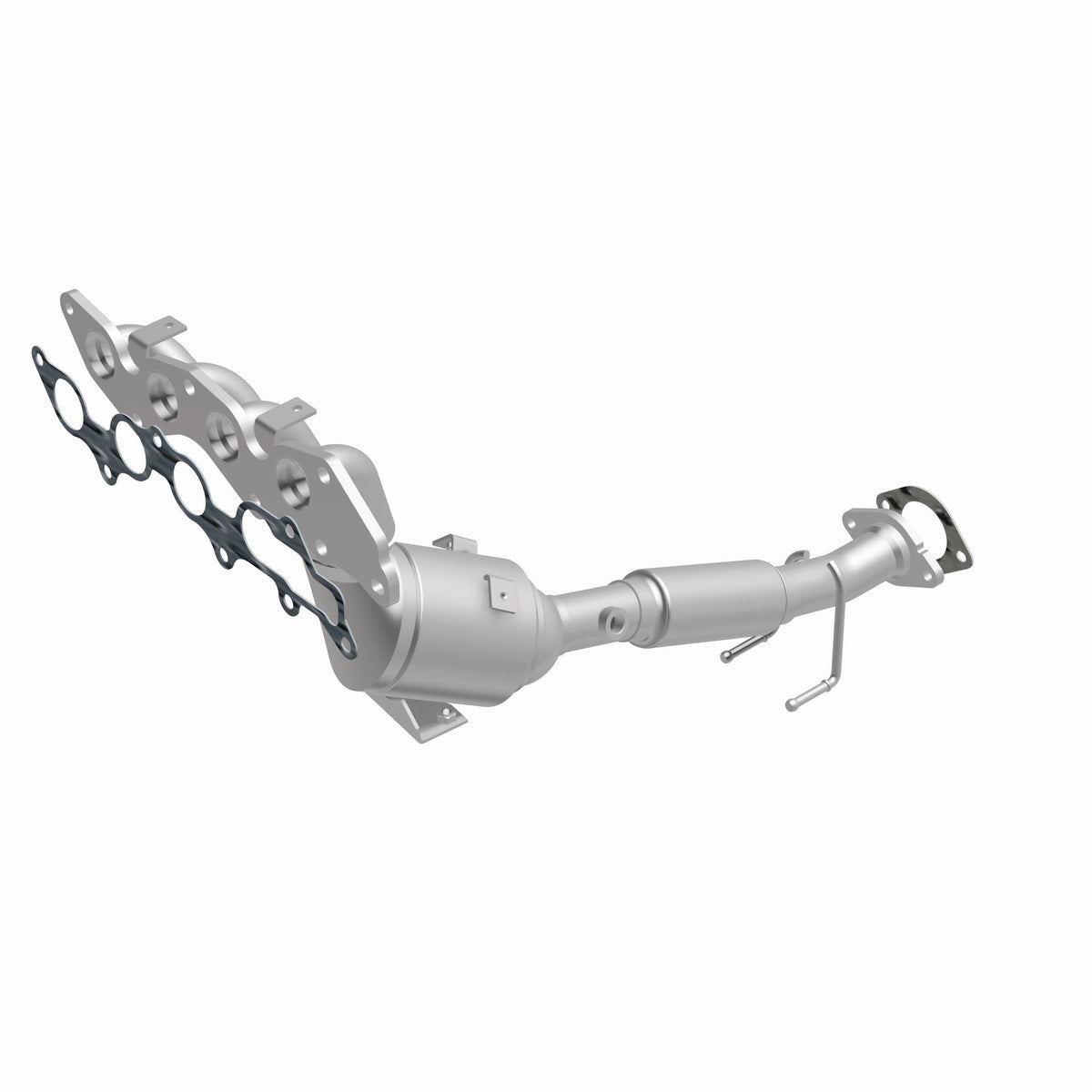 Uncoated stainless steel catalytic converter with integrated exhaust manifold from MagnaFlow Exhaust Products part number 5531186