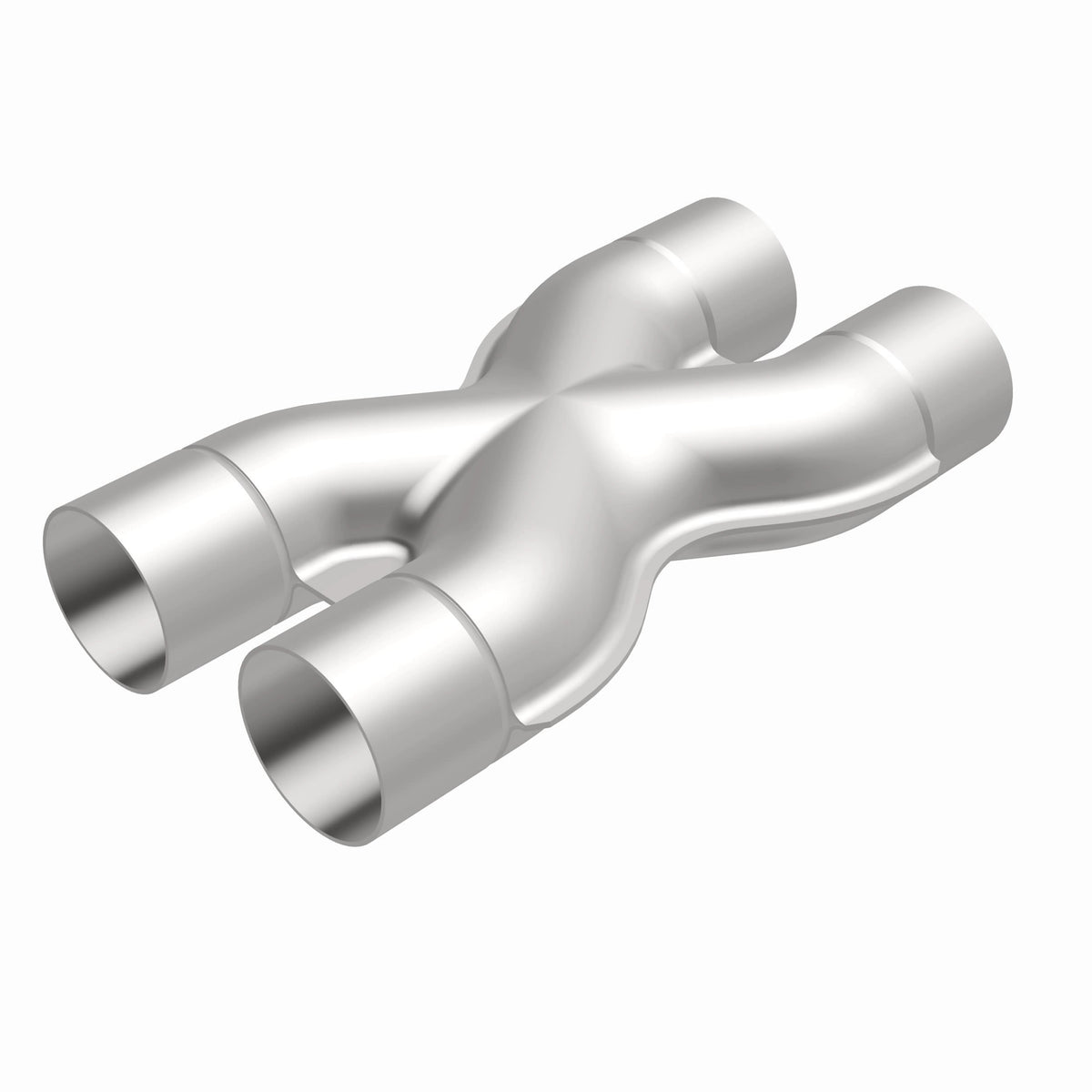 Uncoated stainless steel exhaust x pipe from MagnaFlow Exhaust Products part number 10791