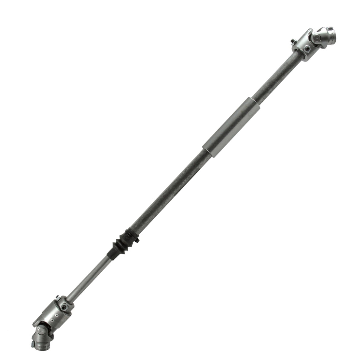 Natural steel steering shaft with mounting hardware from Borgeson part number 000981