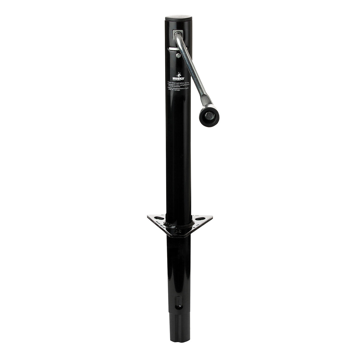 Black steel trailer jack from Husky Towing part number 30782
