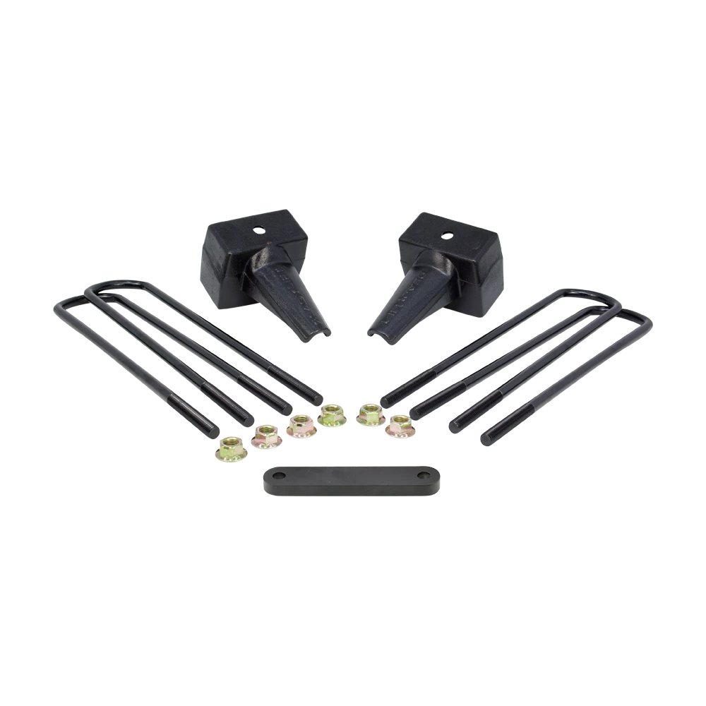 Black cast iron suspension leaf spring block kit from ReadyLift part number 66-2295