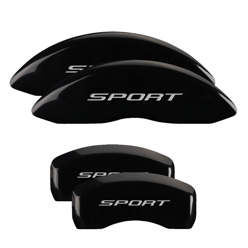 Black disc brake caliper cover from MGP Caliper Covers part number 10252SSP2BK