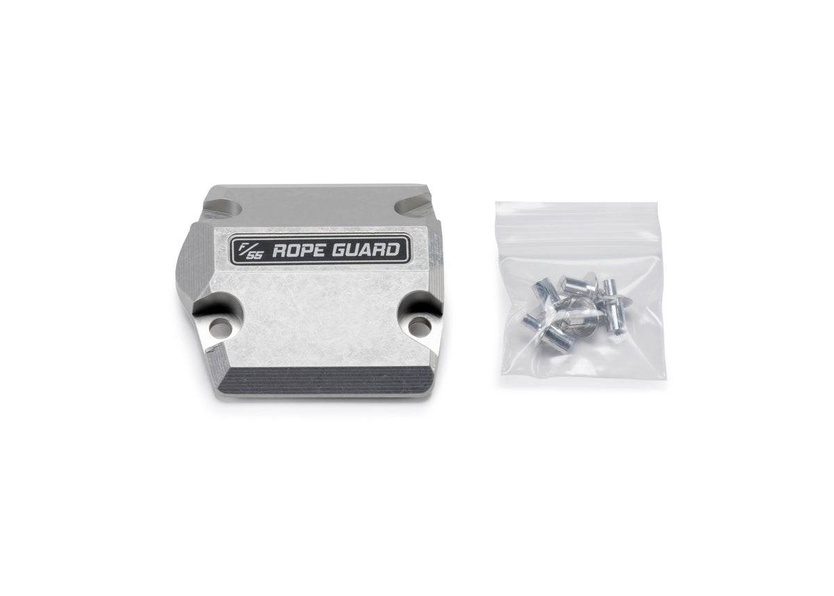 Silver clearcoat 6061 aluminum winch rope end protector from Factor 55 part number 00381