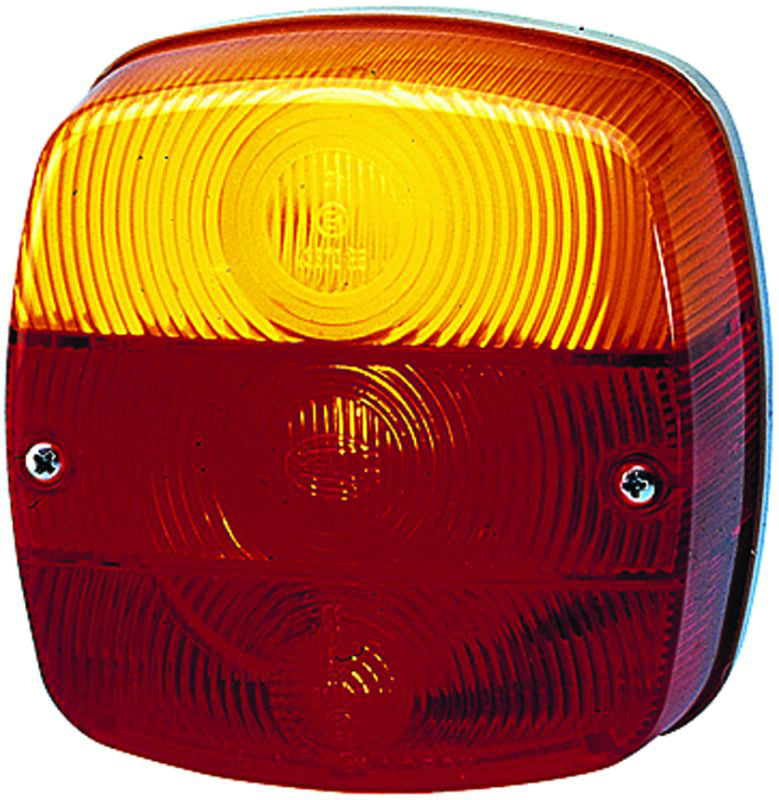 Gray tail light assembly with mounting hardware from Hella part number 002578701