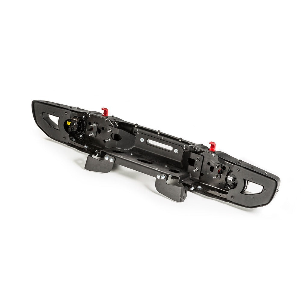 Black powder coated steel winch mount from Warn part number 101255
