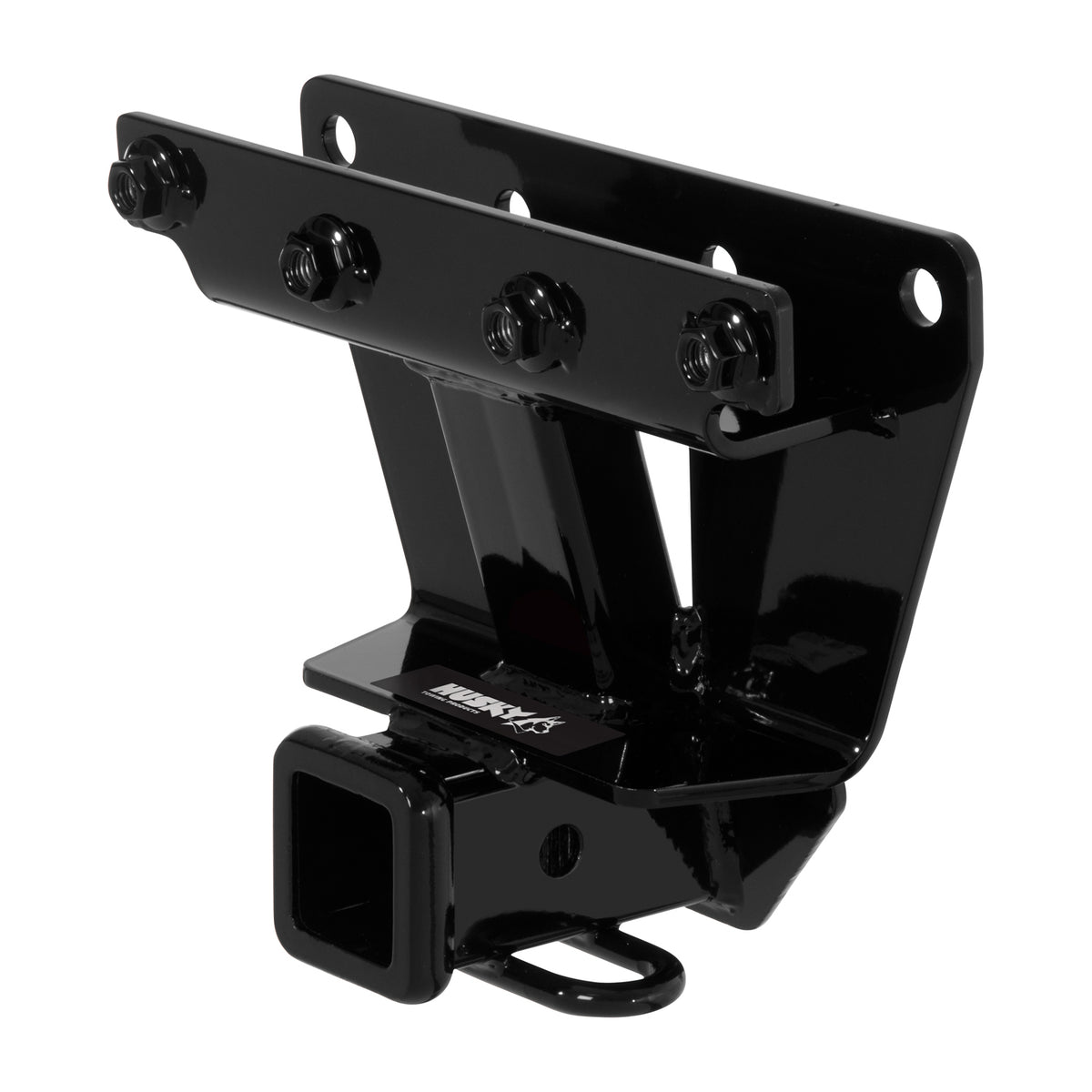 Black powder coated steel trailer hitch with mounting hardware from Husky Towing part number 69533C