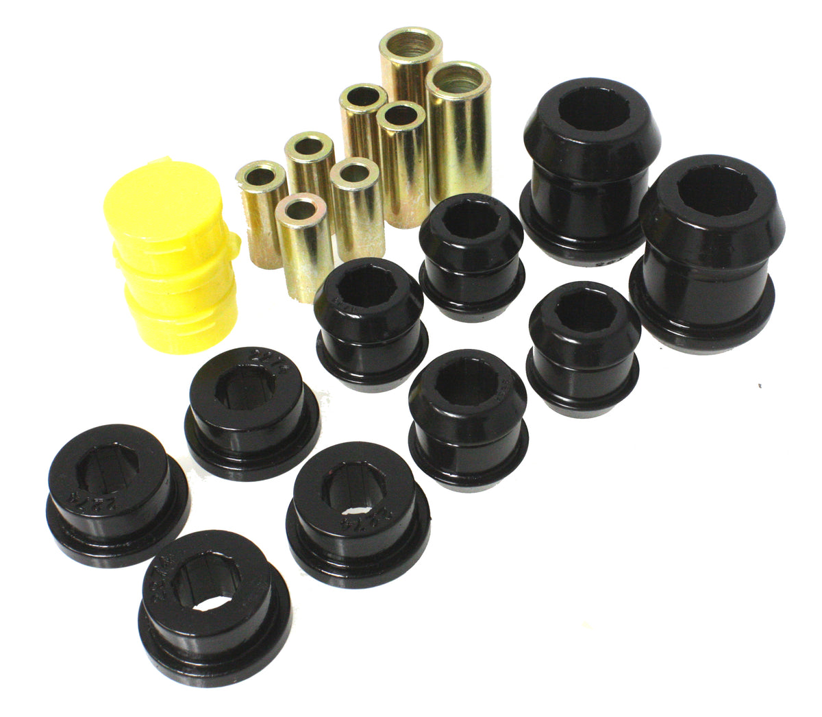 Black polyurethane suspension control arm bushing kit from Energy Suspension part number 16.3105G