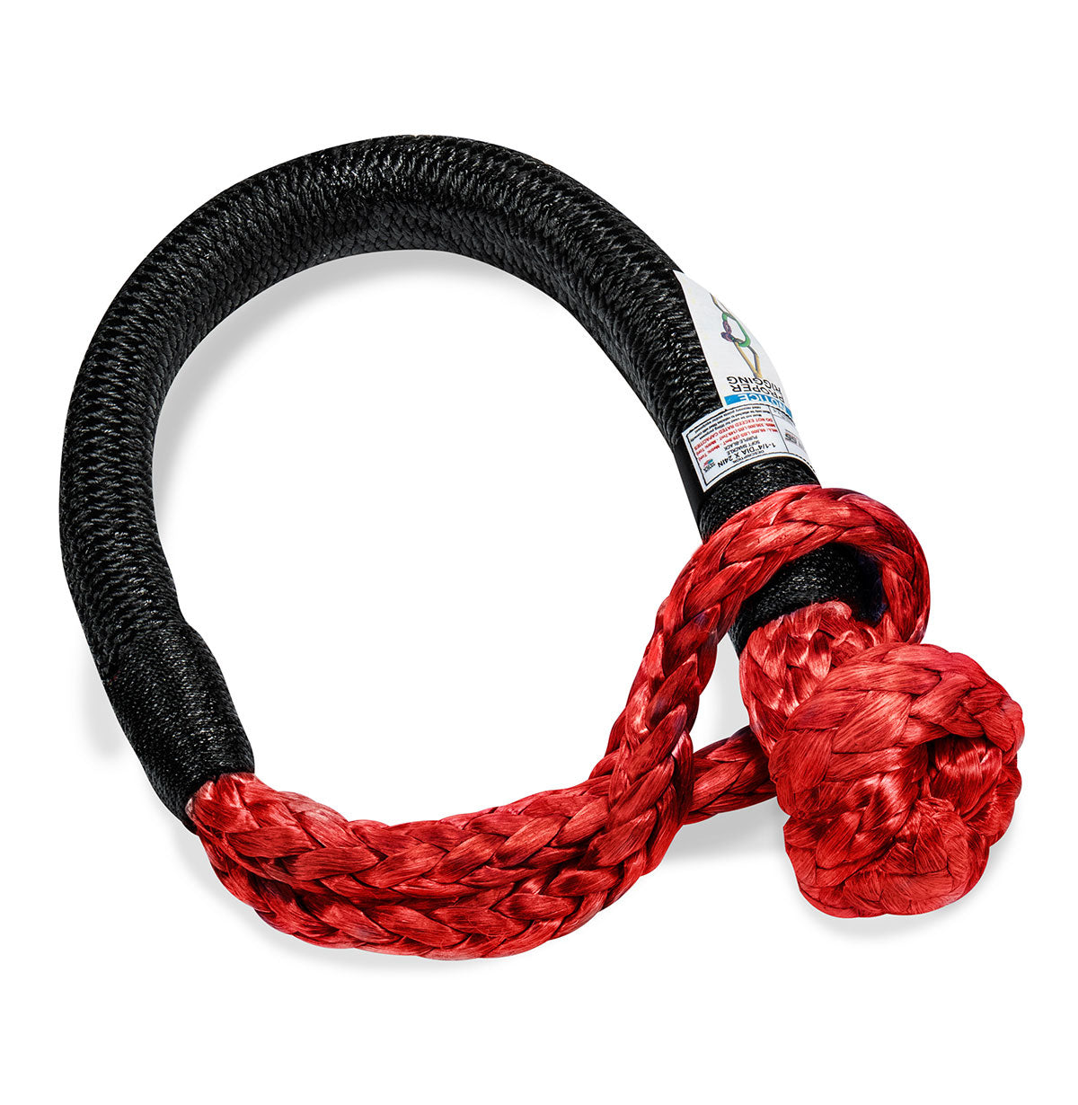 Red hmpe plasma rope multi-purpose shackle 1.125 diameter from Factor 55 part number 00572