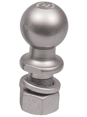 Silver chrome plated steel trailer hitch ball from Husky Towing part number 33853