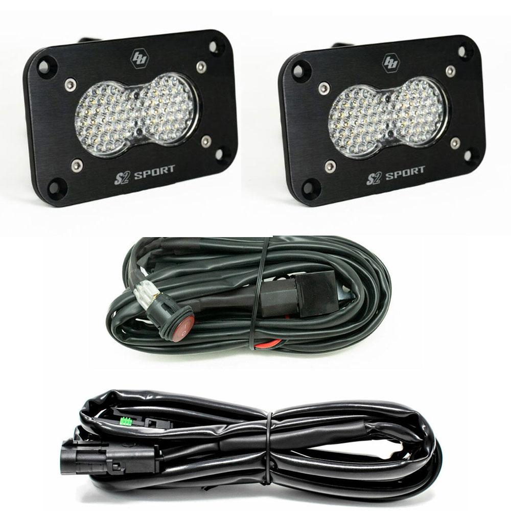 Black auxiliary light with mounting hardware from Baja Designs part number 547808