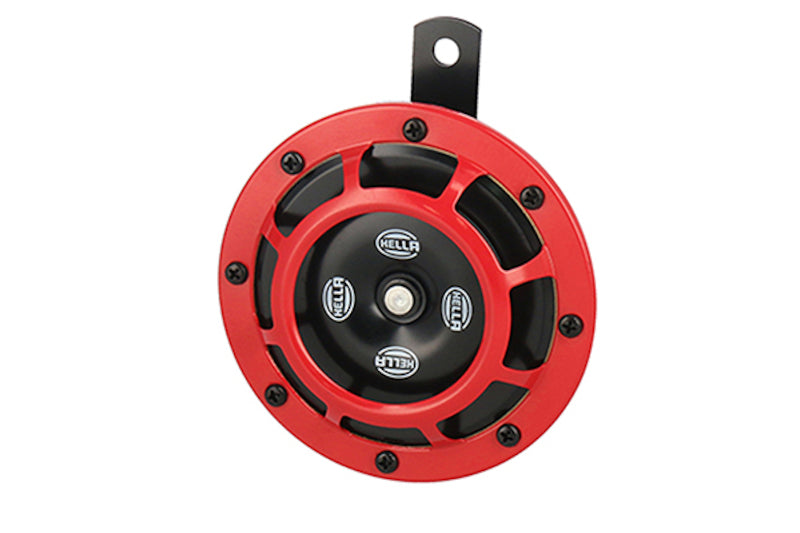 Yellow / black horn with mounting hardware from Hella part number 003399911