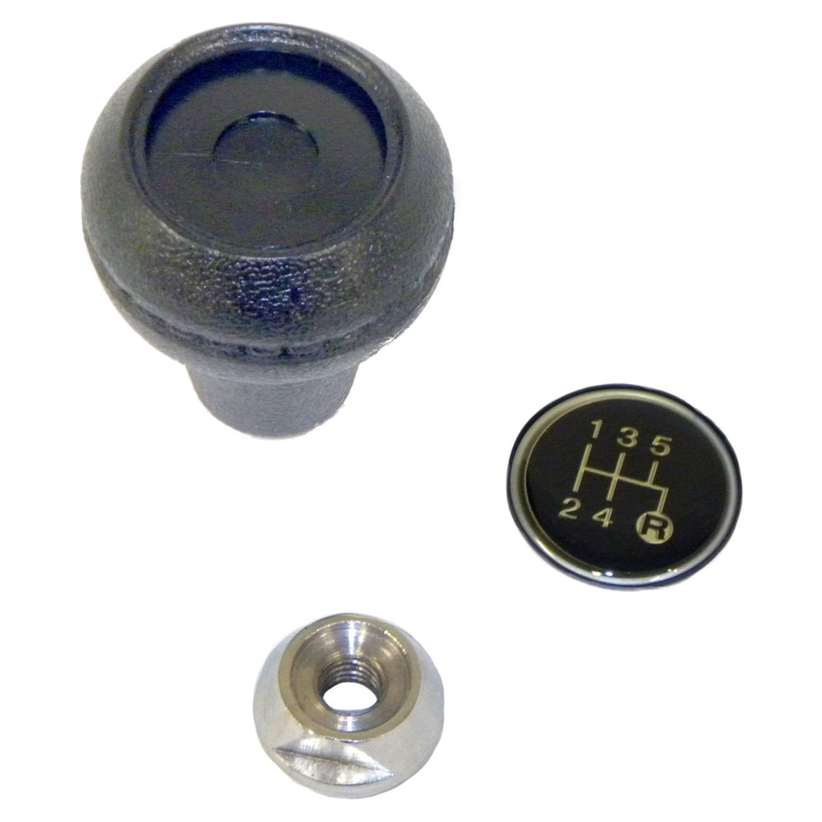 Black manual transmission shift knob from Crown Automotive Jeep Replacement part number 3241073K
