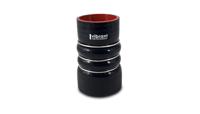 Black engine air intake tubing coupler from Vibrant Performance part number 11820