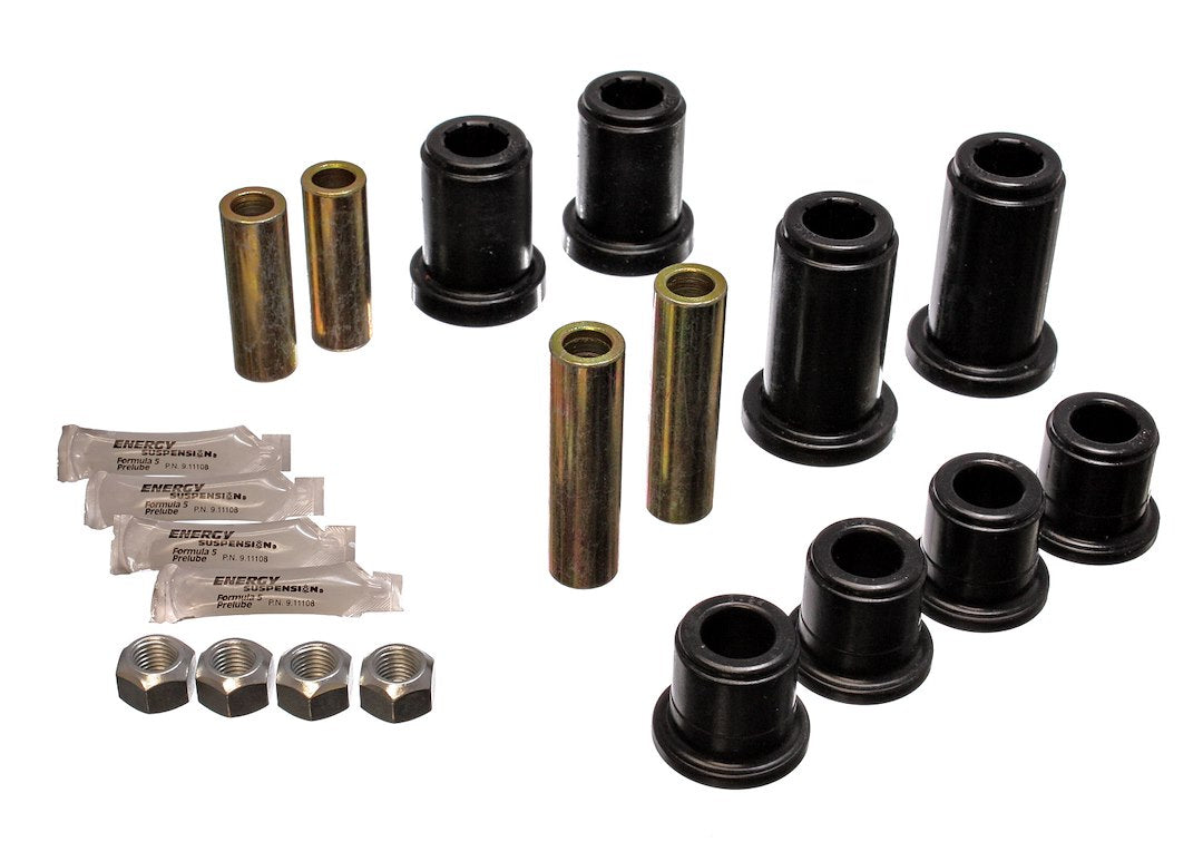 Black polyurethane suspension control arm bushing kit from Energy Suspension part number 3.3185G