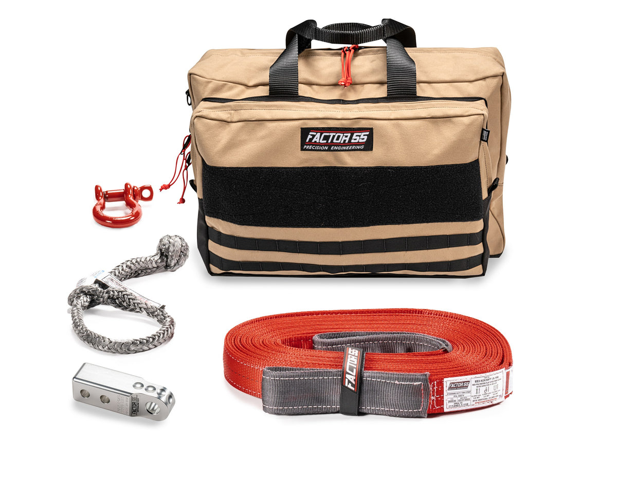 Silver premium canvas winch accessory kit from Factor 55 part number 00485-05-LARGE