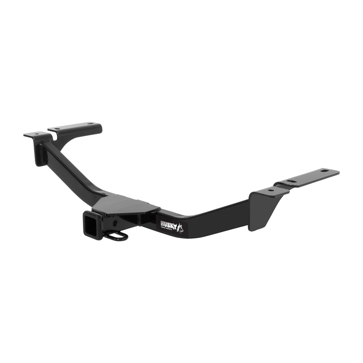Black powder coated steel trailer hitch with mounting hardware from Husky Towing part number 69491C