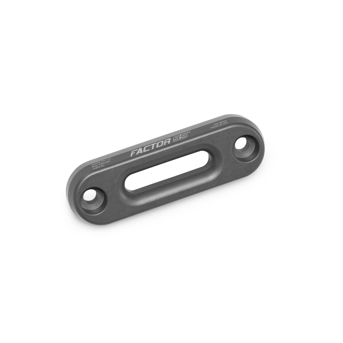 Gray hard anodized 6061 aluminum winch fairlead from Factor 55 part number 00024