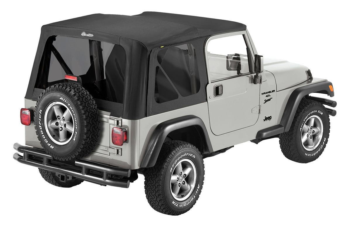 Black sailcloth soft top from Bestop part number 79139-01