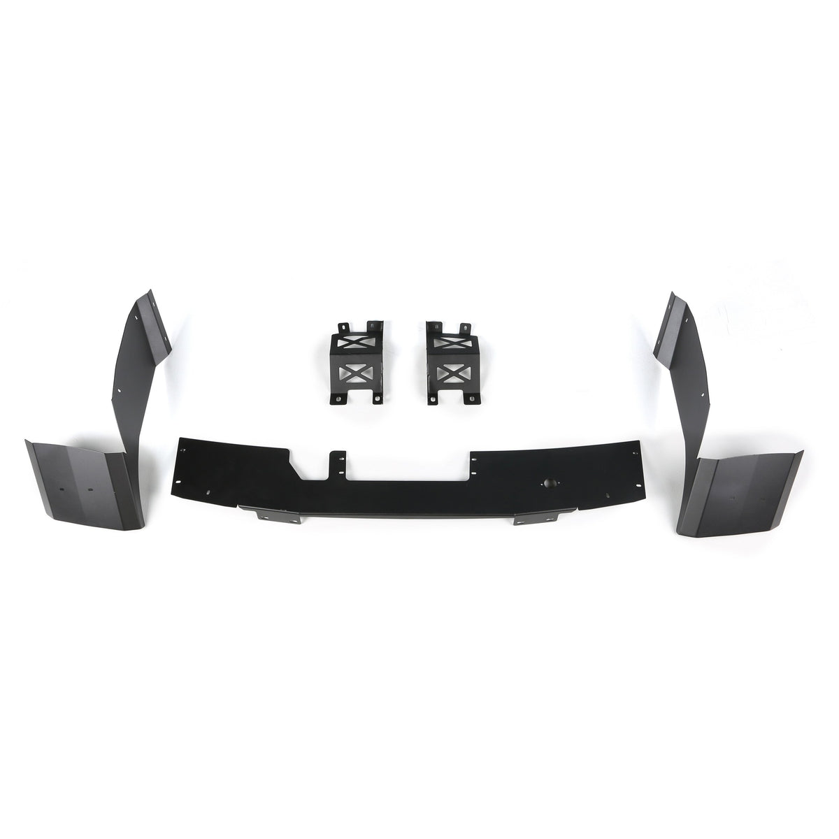 Black powder coated steel winch mount from Warn part number 110942