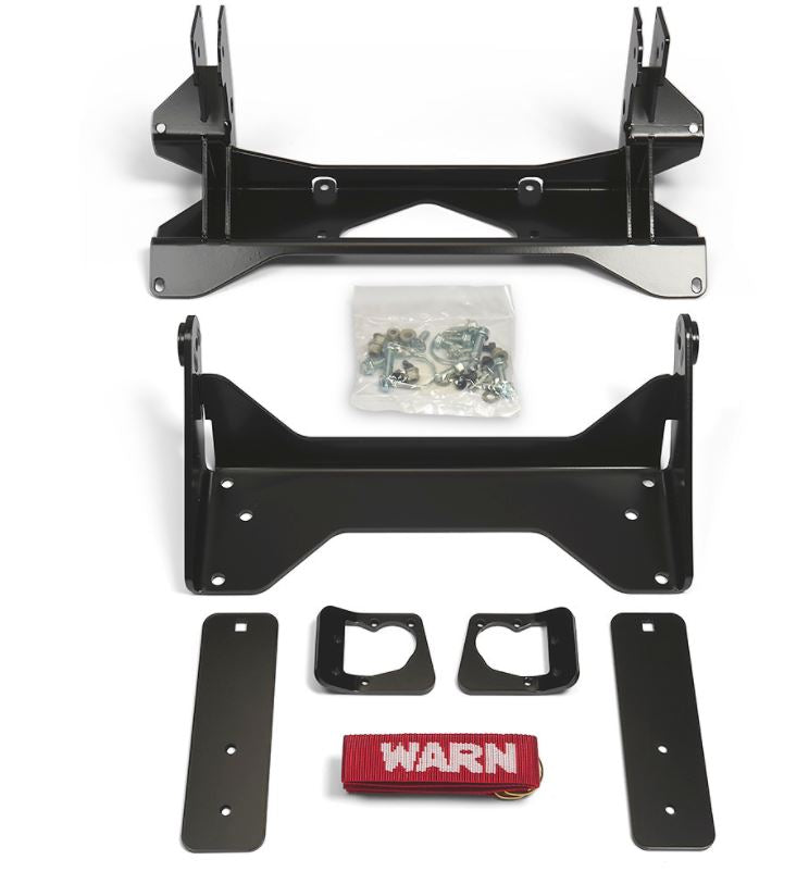 Black snow plow mount from Warn part number 95370