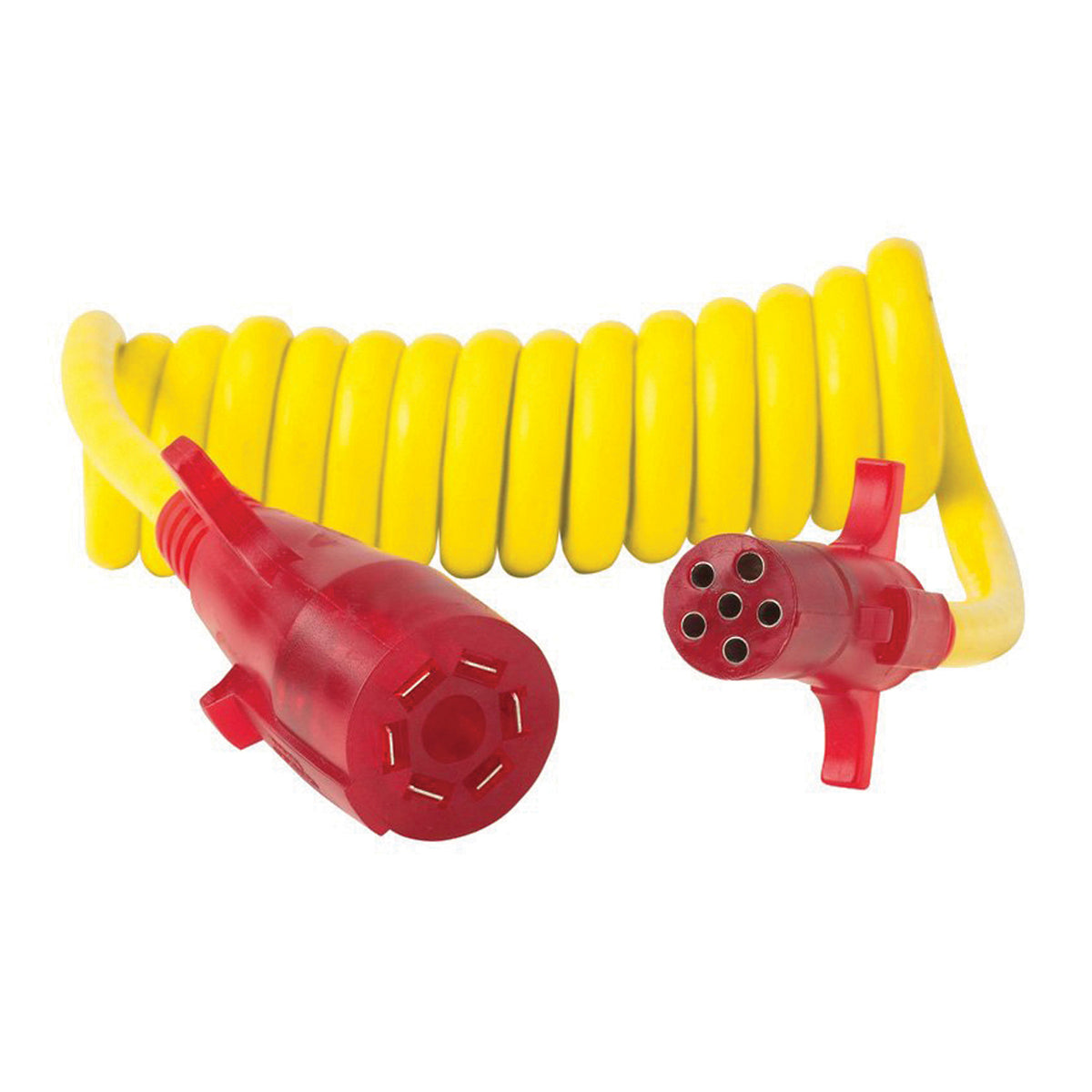 Red and yellow zinc trailer wiring adapter connector from Husky Towing part number 30501