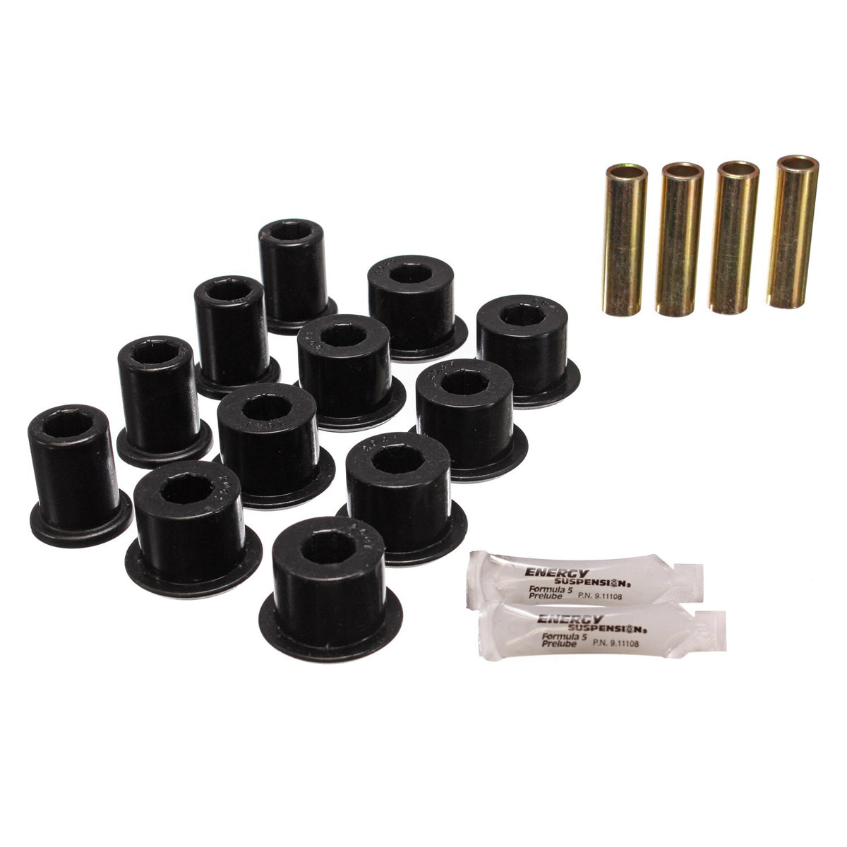 Black polyurethane leaf spring bushing from Energy Suspension part number 8.2108G