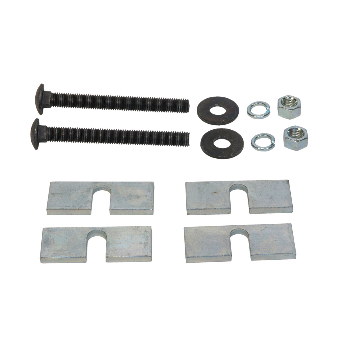 Black steel fifth wheel trailer hitch mount kit with mounting hardware from Husky Towing part number 33156
