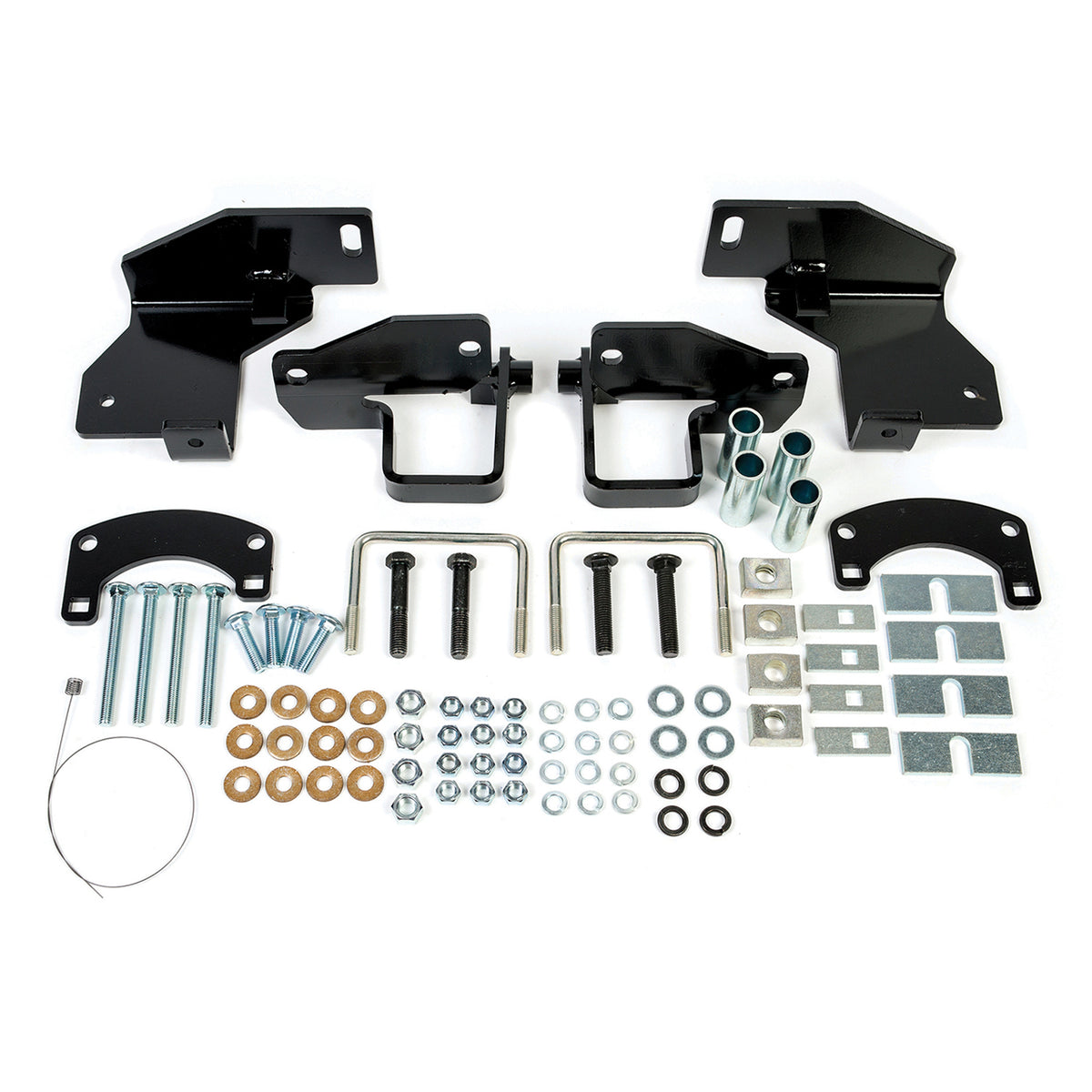 Black steel fifth wheel trailer hitch mount kit with mounting hardware from Husky Towing part number 31566