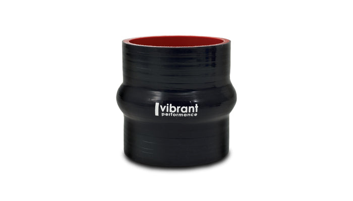 Black engine air intake tubing coupler from Vibrant Performance part number 2734