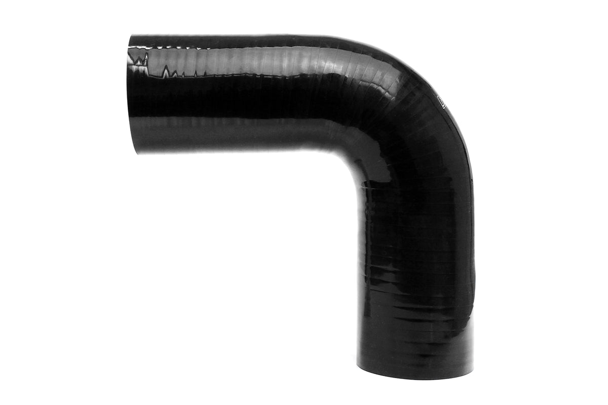 Black silicone hose coupler from HPS Performance part number HTSEC90-225-BLK