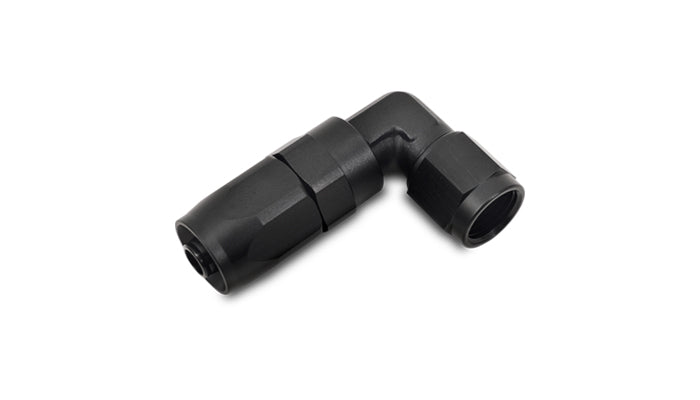 Black anodized 6061 aluminum an fitting from Vibrant Performance part number 21990