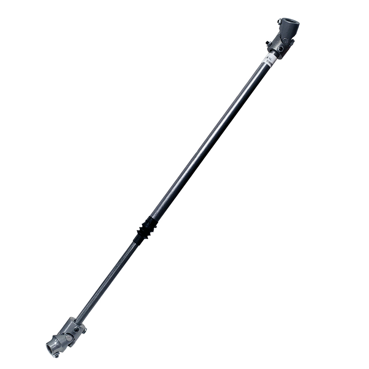 Natural steel steering shaft with mounting hardware from Borgeson part number 000910