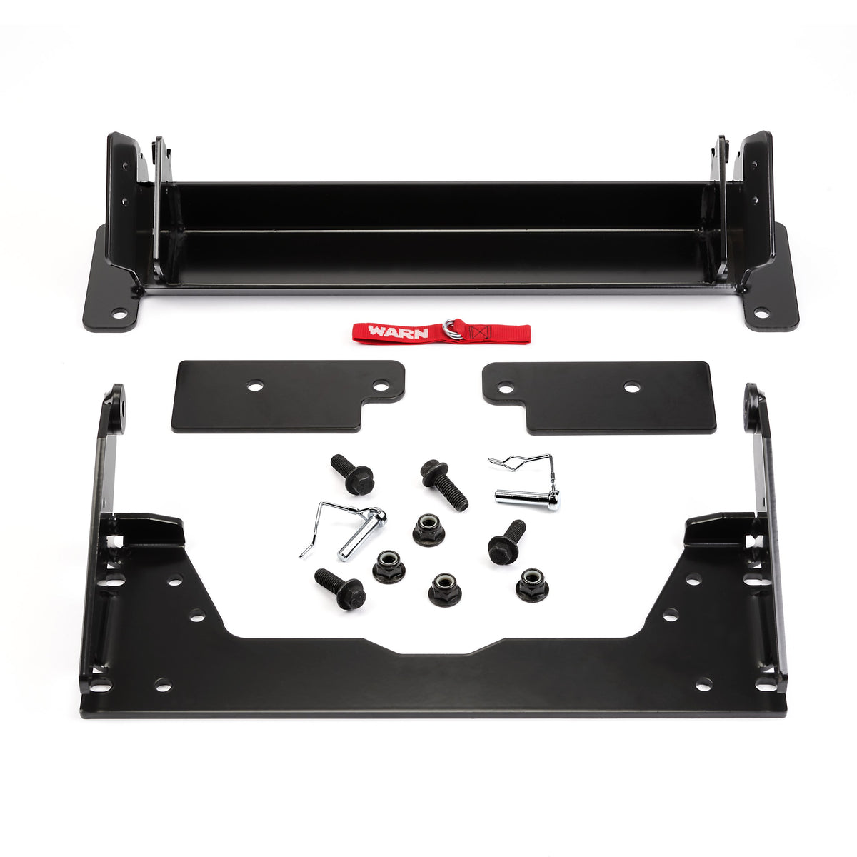 Black snow plow mount from Warn part number 103050