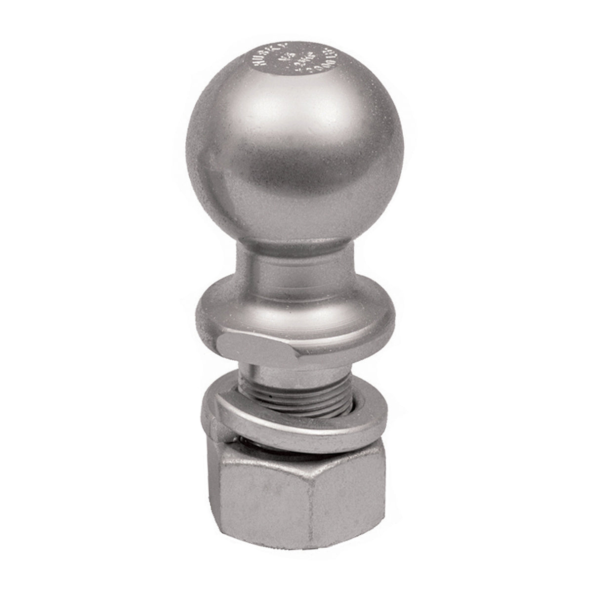 Silver chrome plated steel trailer hitch ball from Husky Towing part number 30678