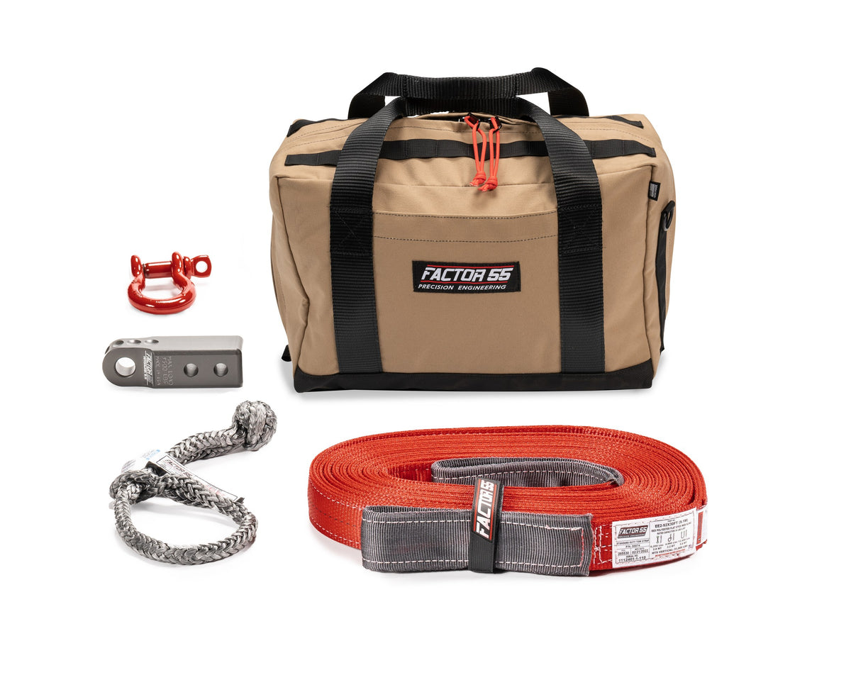 Gray premium canvas winch accessory kit from Factor 55 part number 00485-06-MEDIUM