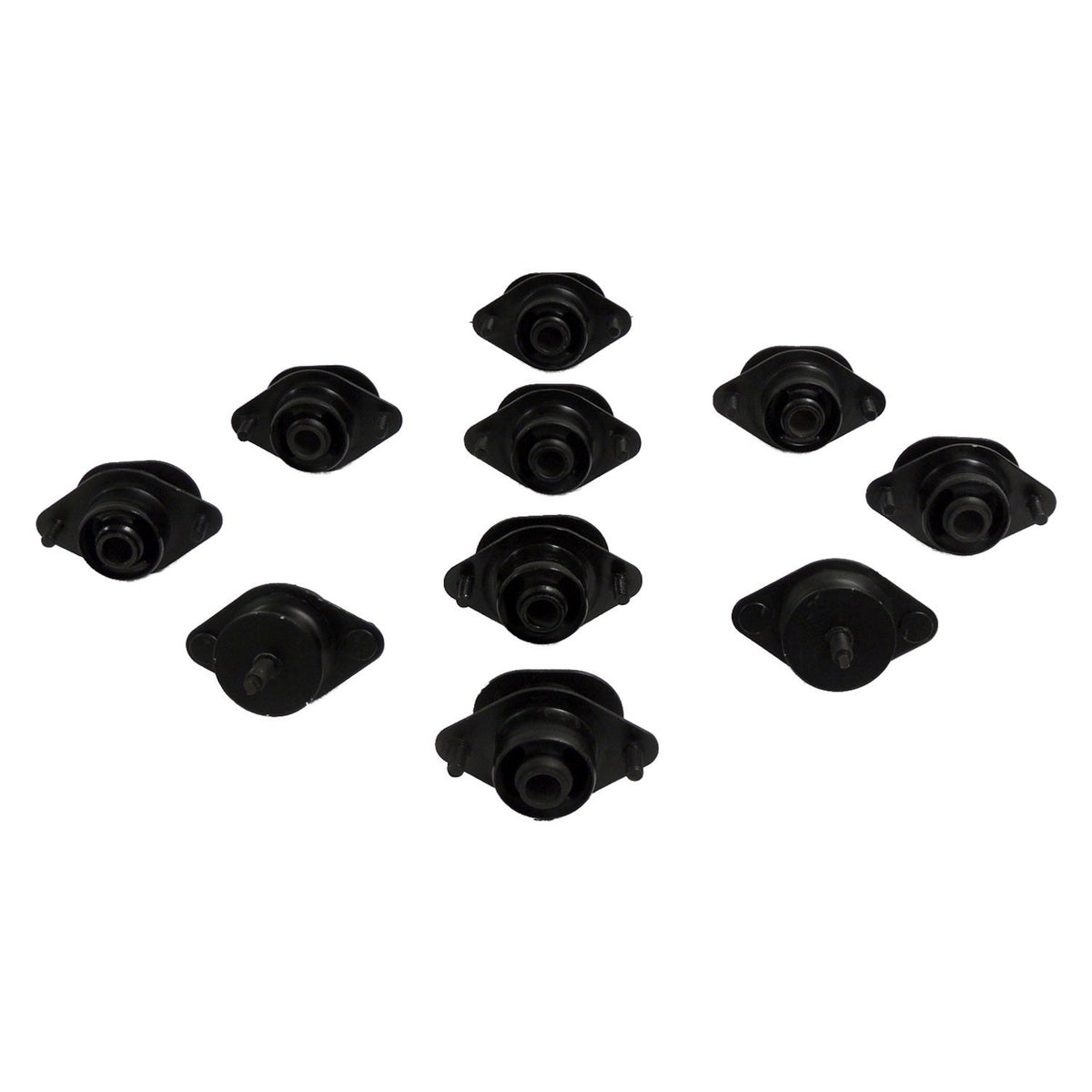 Black body mount set from Crown Automotive Jeep Replacement part number 55366676K2