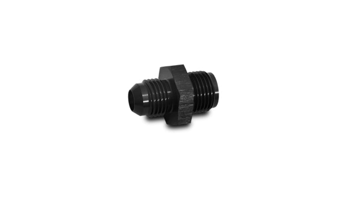 Black anodized 6061 aluminum inverted flare fitting from Vibrant Performance part number 16435