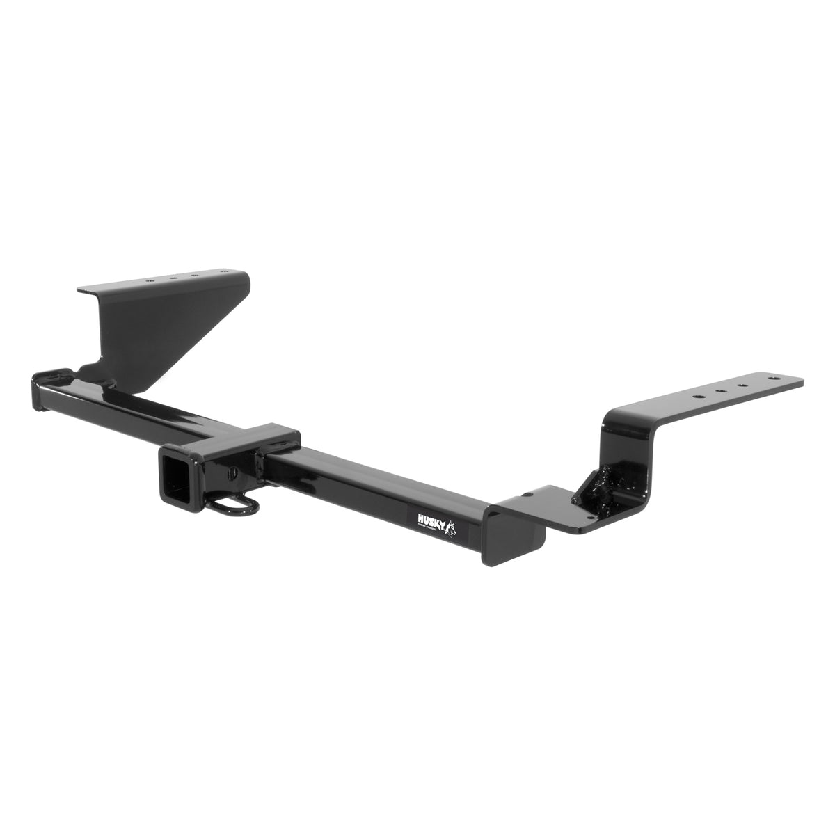 Black powder coated steel trailer hitch with mounting hardware from Husky Towing part number 69581C