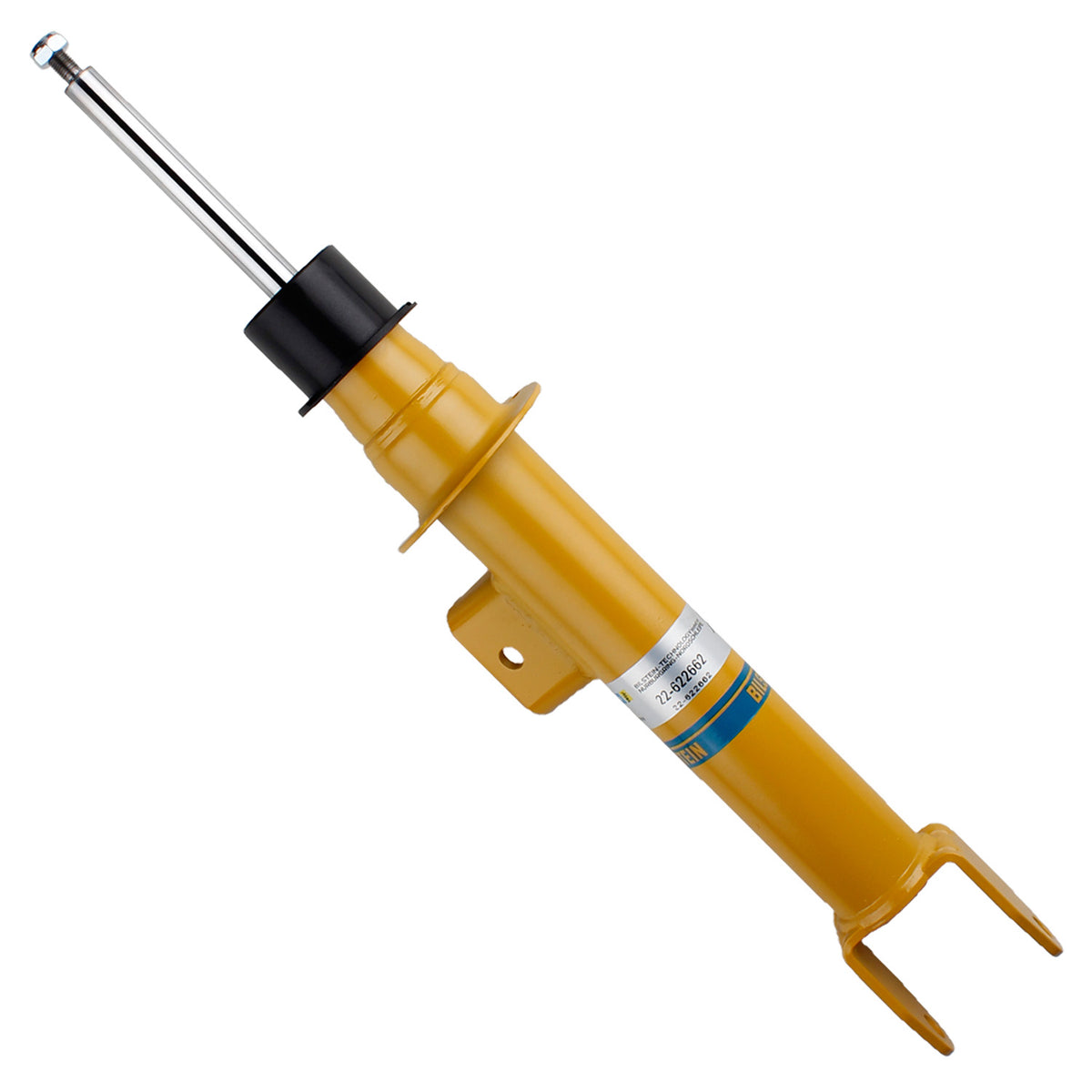 Yellow paint suspension strut assembly from Bilstein part number 22-622662