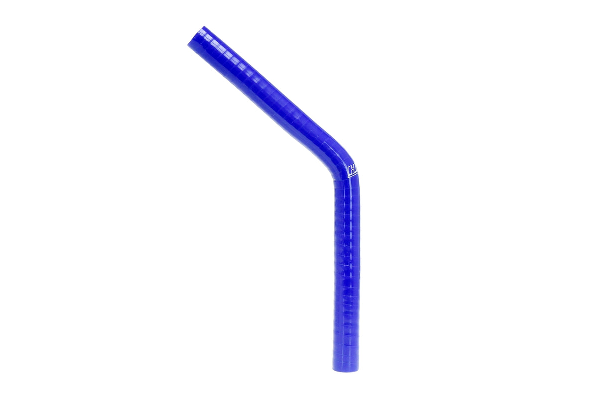 Blue silicone hose coupler from HPS Performance part number HTSEC45-150-L10-BLUE