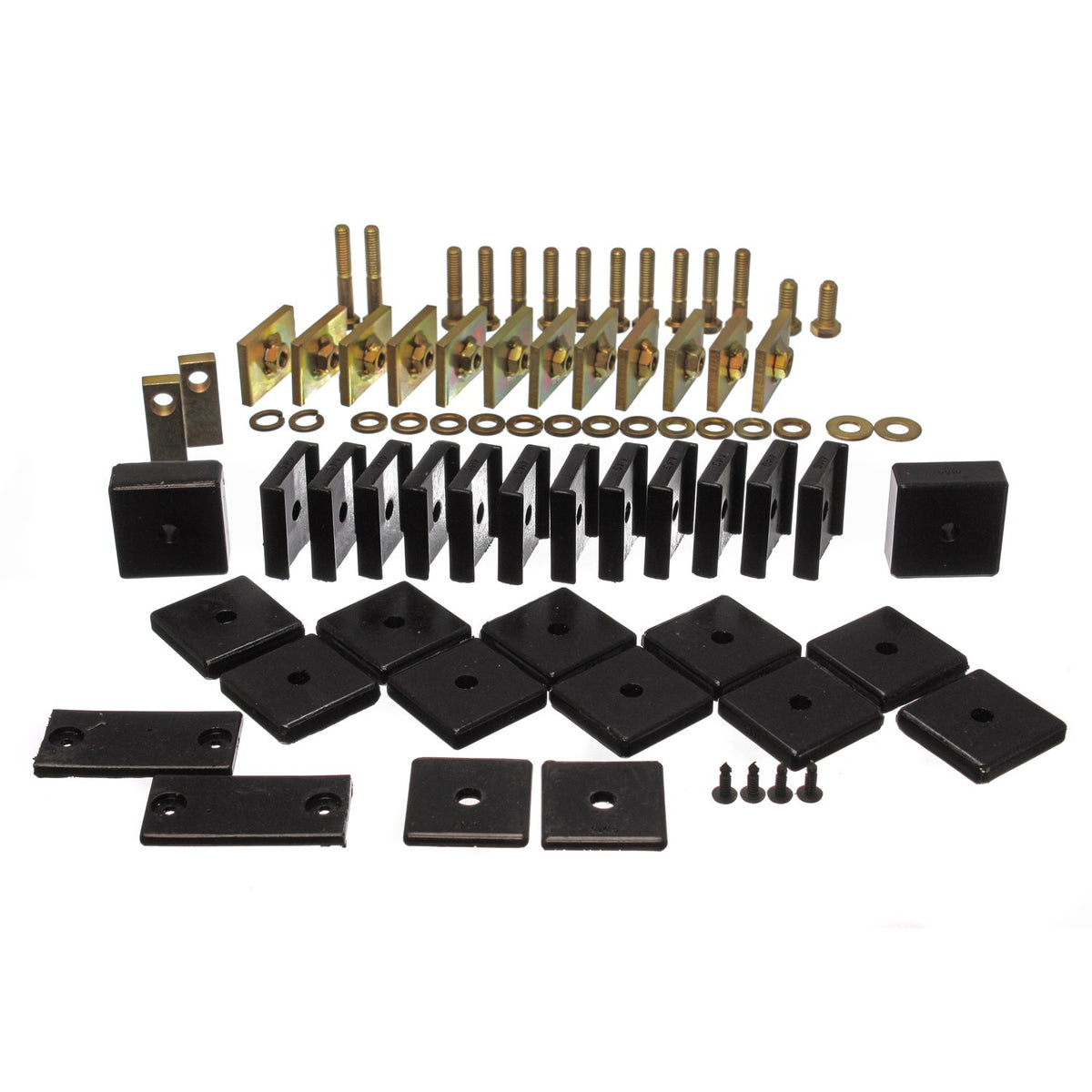 Black polyurethane body mount set from Energy Suspension part number 8.4104G