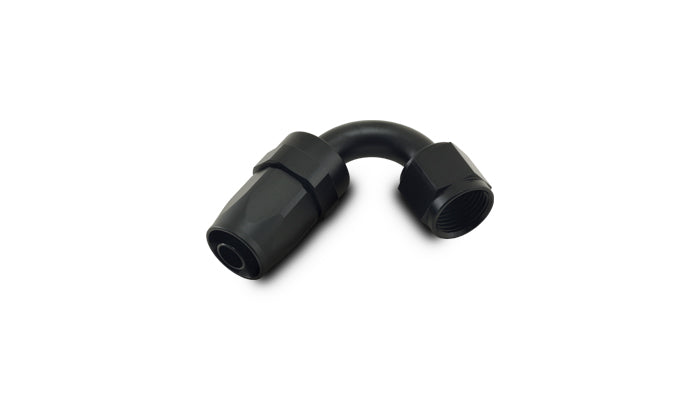 Black anodized 6061 aluminum an fitting from Vibrant Performance part number 21208