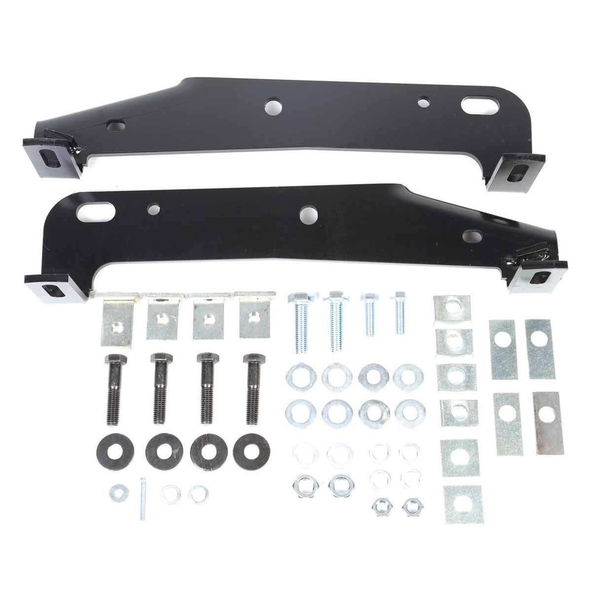 Black steel fifth wheel trailer hitch mount kit with mounting hardware from Husky Towing part number 31408