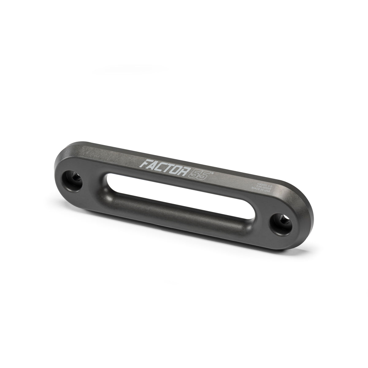 Gray hard anodized 6061 aluminum winch fairlead from Factor 55 part number 00016