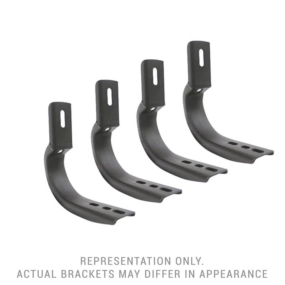 Textured black mild steel step nerf bar mount kit from Big Country part number 393685