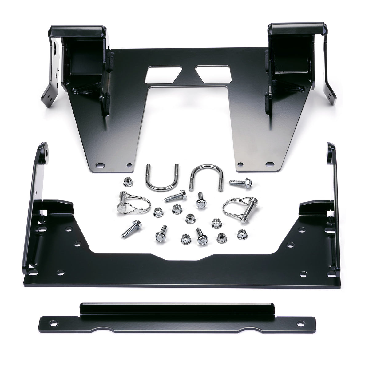 Black snow plow mount from Warn part number 104126