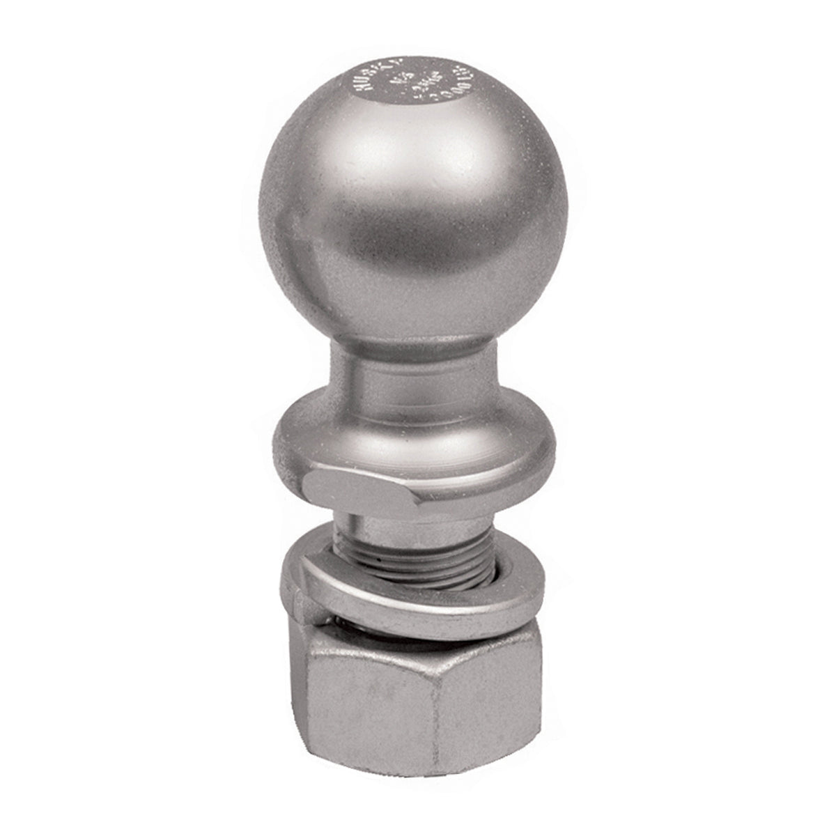 Silver chrome plated steel trailer hitch ball from Husky Towing part number 32913