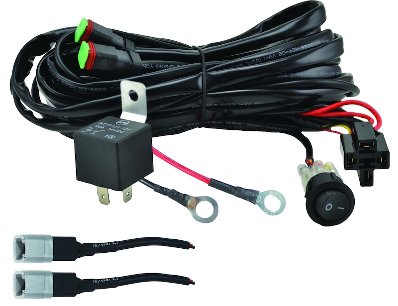 Black fog / driving light wiring harness kit from Hella part number 357211011