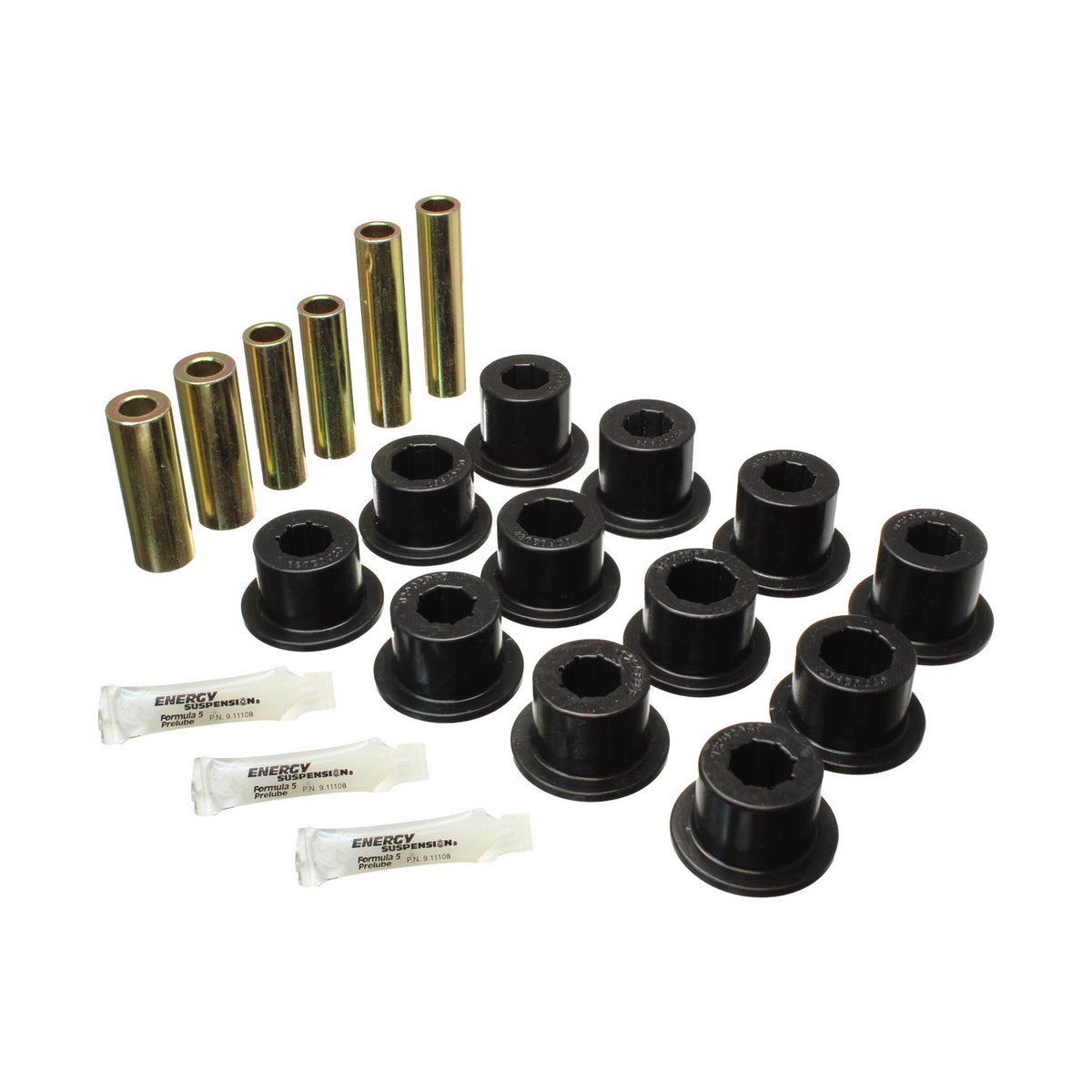 Black polyurethane leaf spring bushing from Energy Suspension part number 8.2117G
